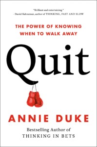 Annie Duke - Quit: The Power of Knowing When to Walk Away Buchcover Boxhandschuhe