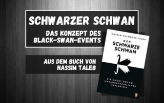 Schwarzer Schwan - Das Konzept des Black Swan Events, aus dem Buch von Nassim Taleb