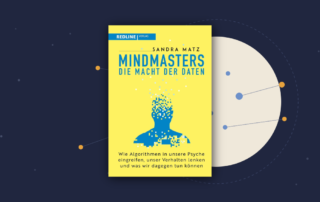 bstrakte Illustration eines Kopfes umgeben von einem Netzwerk aus Datenpunkten – Symbolbild zu Mindmasters von Sandra Matz